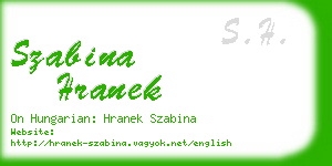 szabina hranek business card